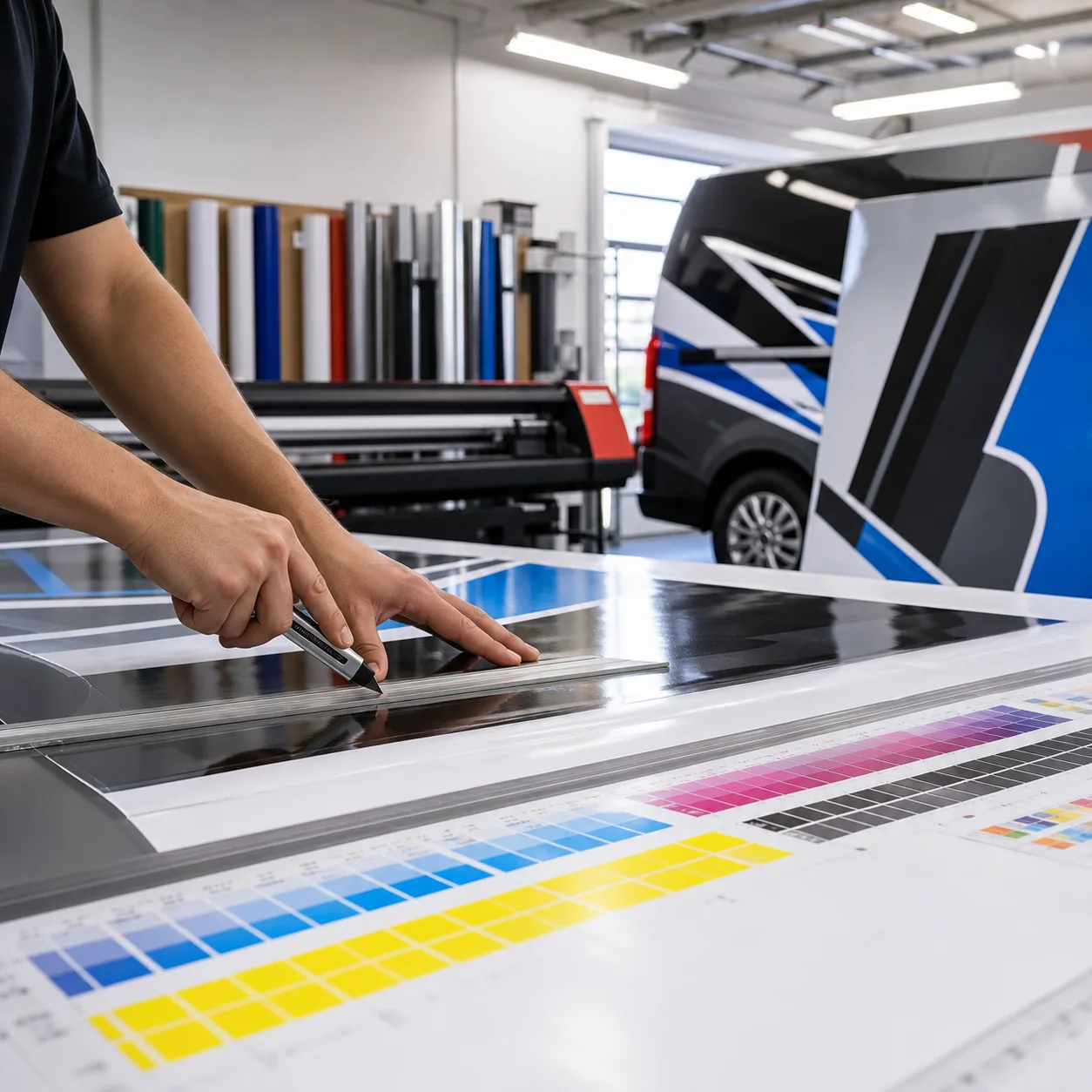 Large format signage production and vinyl cutting